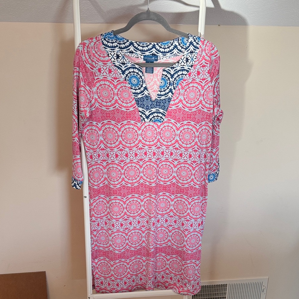Caribbean Joe pink blue dress size small
